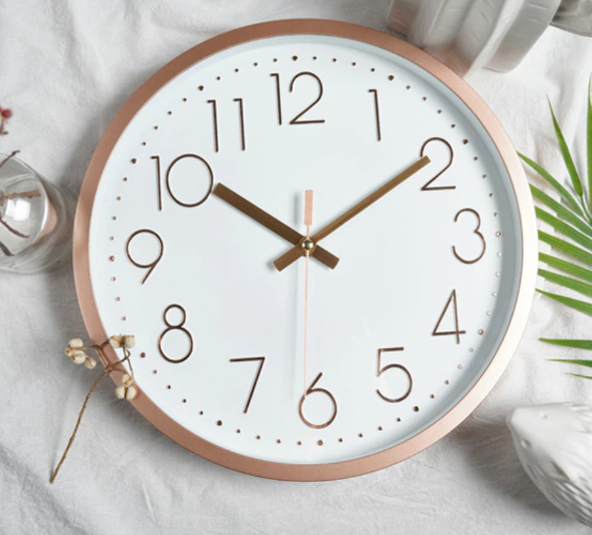Wanduhr in Rose Gold Ø 30cm Dekorative edele Design Uhr | Neue Version 2020 ⏰
