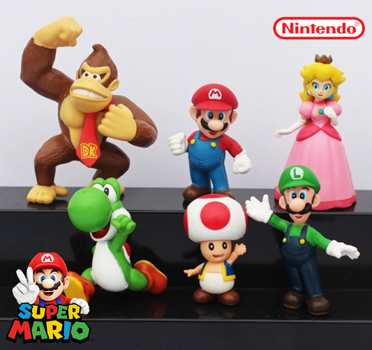 Super Mario Bros 6x Figuren Set Spielzeug Sammler von Nintendo 🍄🎯