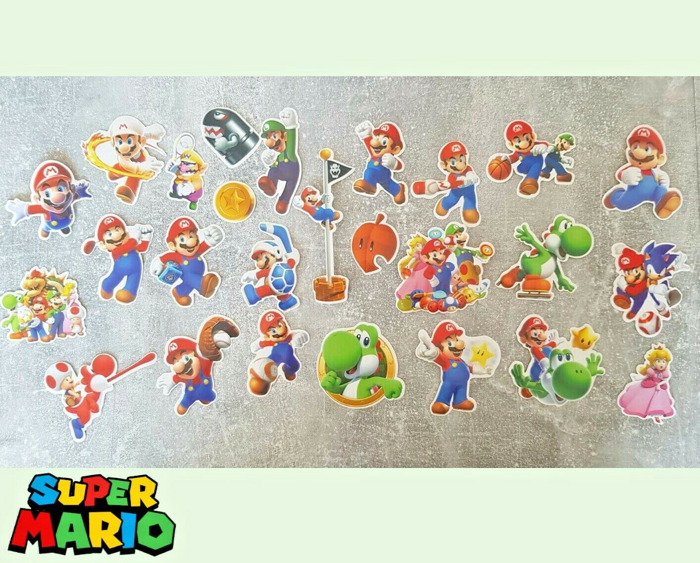 26 Stk. Super Mario 3D Sticker Aufkleber Nintendo ab Größe 6 cm 🍄🎯