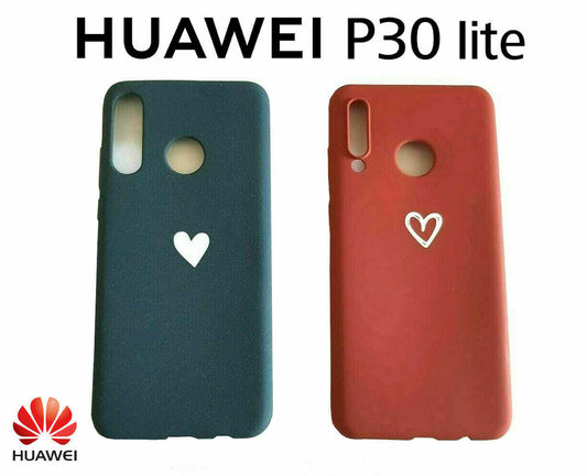 Huawei P30 lite Hülle Schutzhülle Case Cover Silikon für Damen mit Herz ❤️ 📱