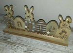 Holzfigur Easter Ostern Schild Aufsteller Tischdeko Fensterdeko Osterdeko 🐣🐰