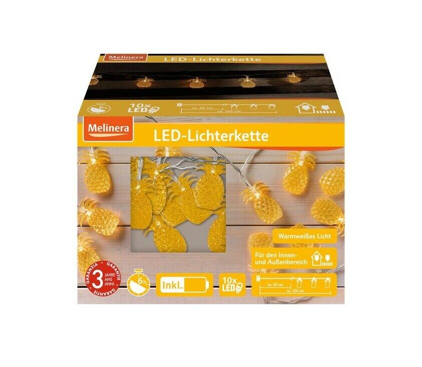 LED Lichterkette Outdoor IP44 - 6 Std. Timer - Garten Tischdeko Sommer MELINERA®