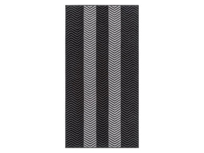 2er Handtuch 50x100cm flauschig Baumwolle Grau Welle Geometrisch Meradiso®