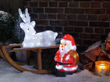 LED Deko Figur XXL 35cm Acryl Weihnachtsmann Timer Weihnachtsdeko