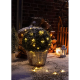 50 LED Lichterkette Batterie Timer Outdoor Außen IP44 Warmweiß Weihnachtsdeko