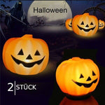 2 Stk. LED Kürbis Kürbisse Halloween Deko Party Dekoration Licht Gruselig 👻🍂