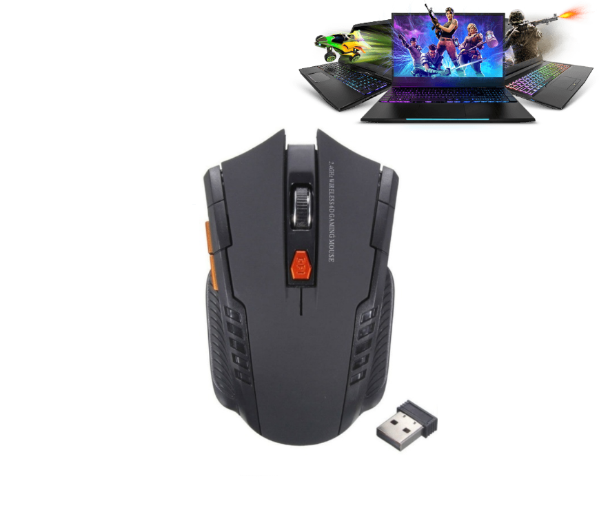 Wireless Gaming Maus mit 2.4Ghz | Grip in der Hand | Schwarz | Gaming Trend 🎮🌈 - LeakBuy