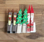 6-teilig Deko Bastel Klammern Weihnachts Figuren Tischdeko Weihnachts Deko 🎄