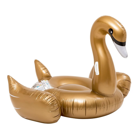 Crivit Wassertier Schwan Gold Luftmatratze Aufblastiere Schwimmring Pool
