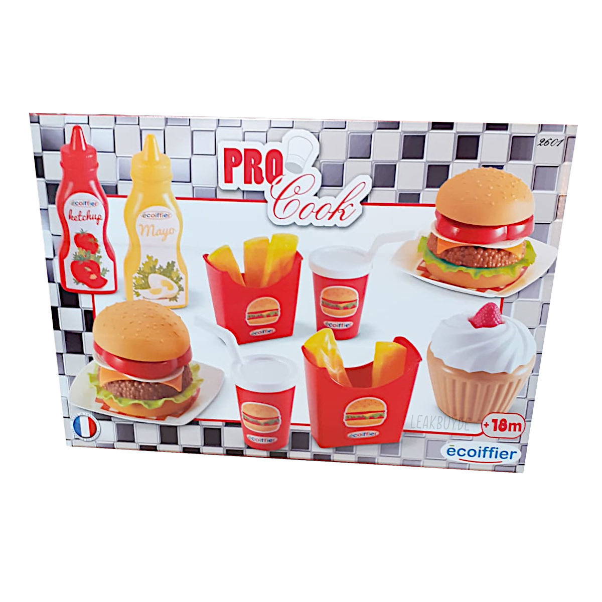 32-teilig Fast Food-Set Spielküche Kinderküche Hamburger Pommes Spielzeug