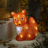 LED Deko Figur XL 25cm Acryl Fuchs Herbstdeko Timer Batteriebetrieb Livarno Home