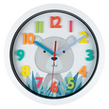 Kinder Wanduhr Bärchen Weiß 3D-Ziffern leises Uhrwerk Kinderzimmer Deko