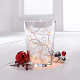 LED Lichterkette Bernstein Batterie Timerfunktion 20 LEDs Tischdeko Dekoration