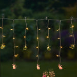 LED Lichtervorhang Lichterkette Hasen Timer Fensterdeko Osterdeko LightZone