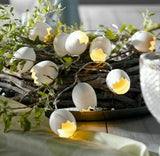 LED Lichterkette Ostereier geschlüpftes Ei