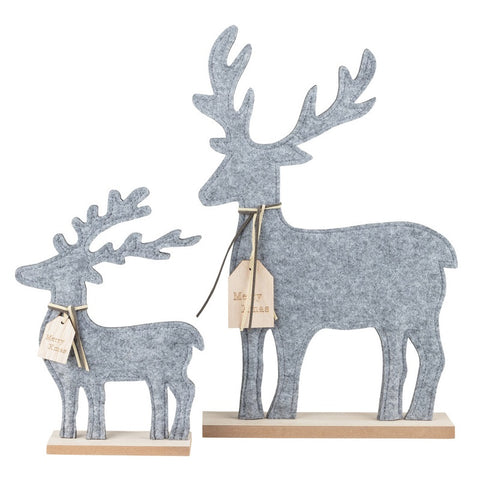 Elch Rentier Filz Figur 23-39cm Aufsteller Weihnachtsdeko Dekofigur Tischdeko
