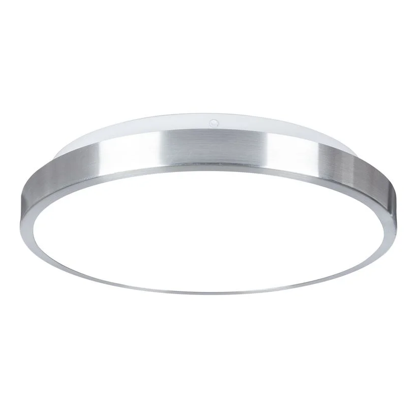 LED Deckenleuchte 28cm rund IP44 Badlampe neutralweiß Aluminium Livarno Lux