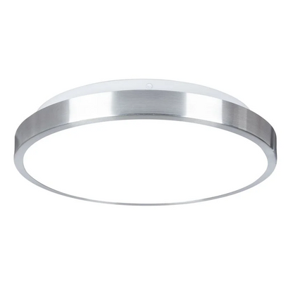 LED Deckenleuchte 28cm rund IP44 Badlampe neutralweiß Aluminium Livarno Lux