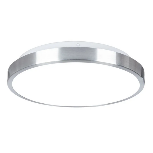 LED Deckenleuchte 28cm rund IP44 Badlampe neutralweiß Aluminium Livarno Lux