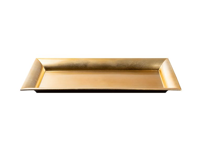Deko Tablett 35,5x17cm Unterlage Silber Gold Weihnachtsdeko Tischdeko Melinera