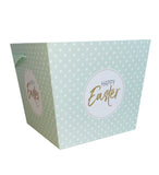 Geschenkbox Osterkorb Osterkörbchen Happy Easter Türkis Osternest Osterdeko