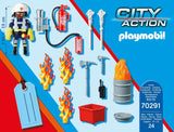 Playmobil 70291 - City Action - Feuerwehr Mülltonnenbrand Geschenkset