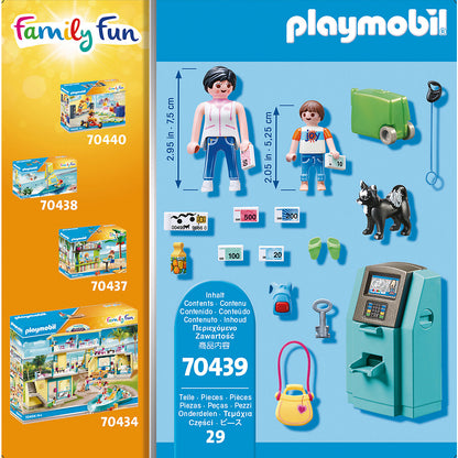 Playmobil 70439 - Family Fun - Urlauber am Geldautomat - ATM Hund Strand Koffer