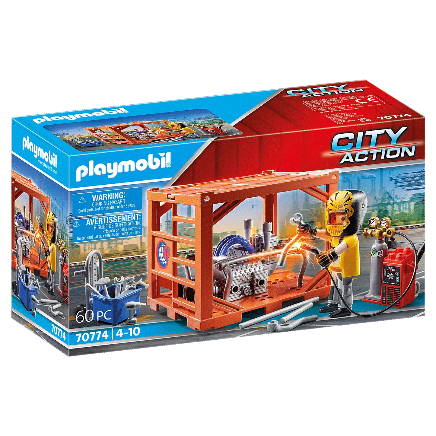 Playmobil 70774 - City Action - Containerfertigung Hafen Cargo Schweißer