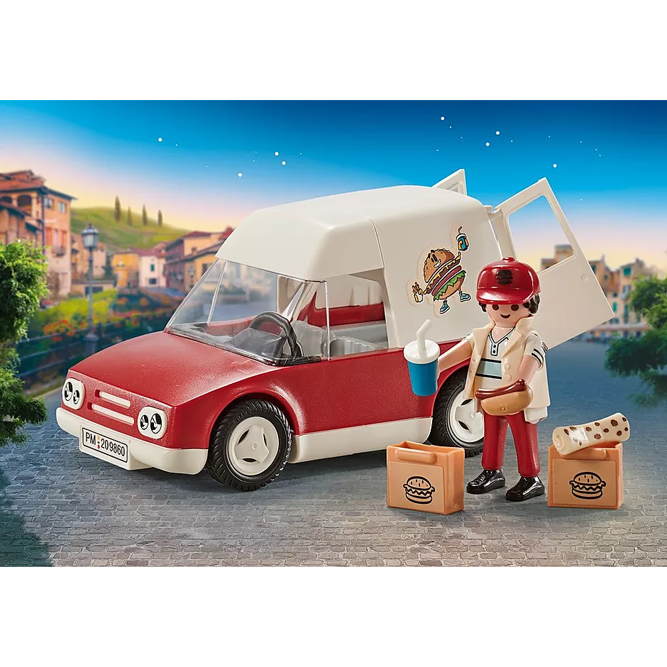 Playmobil 9860 - Lieferservice Lieferant Lieferdienst für Burgerladen