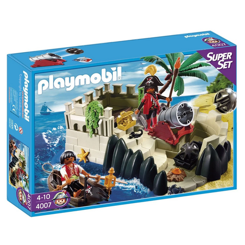Playmobil 4007 Pirates - Piratenfestung Pirateninsel Kanone - Super Set
