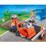Playmobil 4044 - Fugenschneider Fräse Bauarbeiter Straßenbau Baustelle Zubehör