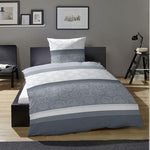 Primera Feinbiber Bettwäsche Premium Ornamente Grau 135x200cm