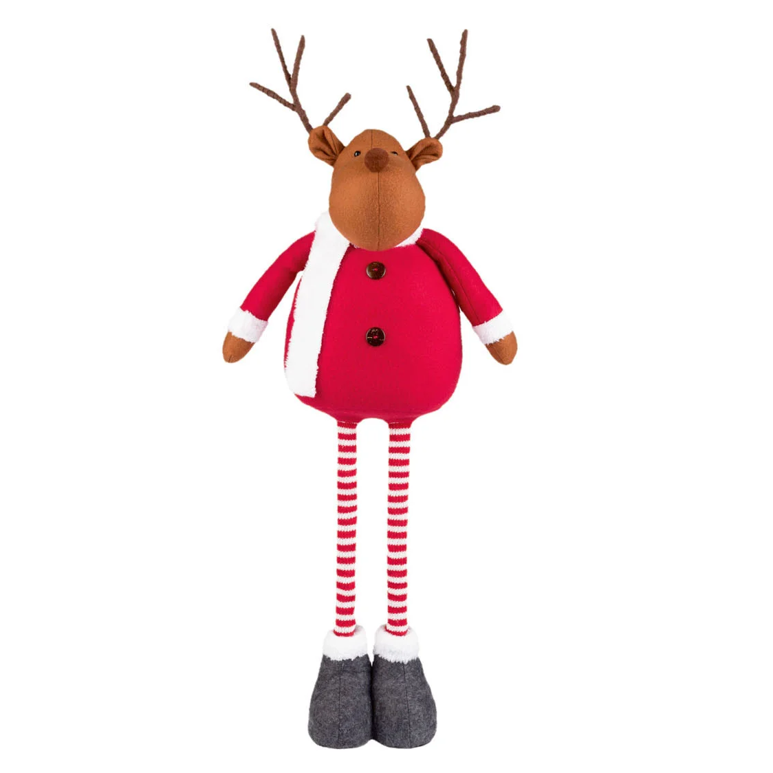 Deko Figur Rentier Rot 66cm ausziehbare Beine Weihnachtsdeko Livarno Home