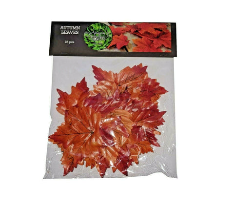 25 Stk. Herbstdeko Blätter 6,5cm Laub Ahorn Blatt Braun/Orange Laub künstlich 🍁