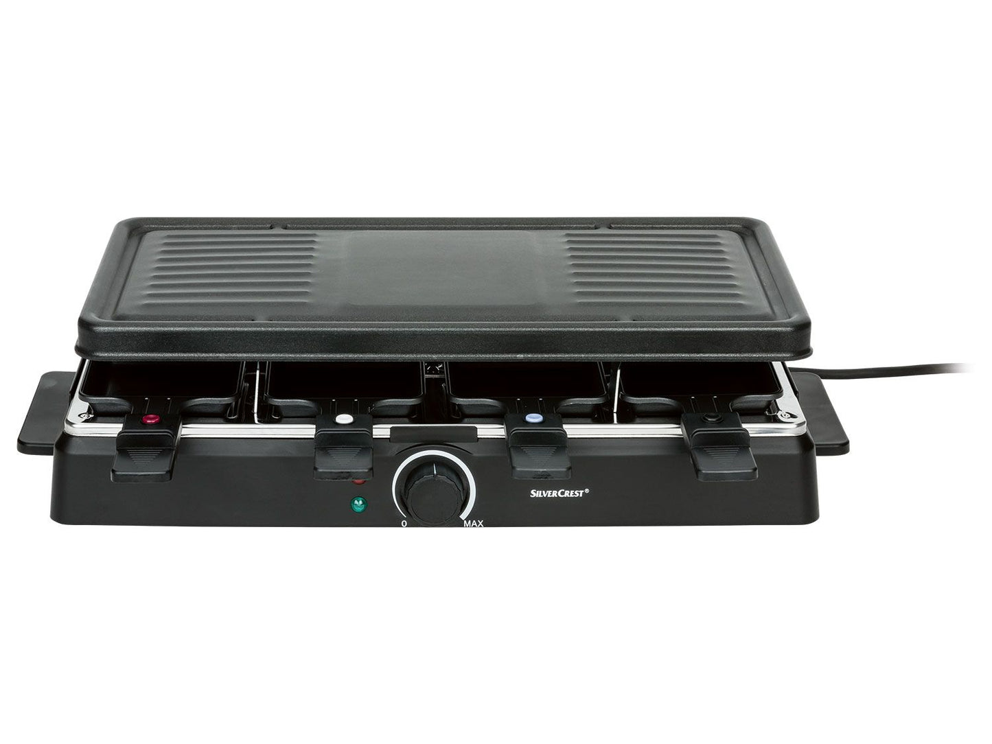 Raclette Grill Tischgrill 1300W Antihaft Partygrill 8 Pfännchen Silvercrest