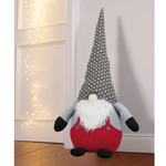 Wichtel Gnom Zwerg Figur XXL 78cm Grau Zipfelmütze Weihnachtsdeko Livarno Home